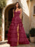 A-Line/Princess Sweetheart Ruffle Tiered Prom Dresses with Split Side