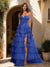A-Line/Princess Sweetheart Ruffle Tiered Prom Dresses with Split Side