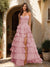A-Line/Princess Sweetheart Ruffle Tiered Prom Dresses with Split Side