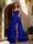A-Line/Princess Sweetheart Ruffle Tiered Prom Dresses with Split Side