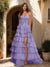 A-Line/Princess Sweetheart Ruffle Tiered Prom Dresses with Split Side