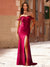 Trumpet/Mermaid Sweetheart Straps Ruffled Long Prom Dresses with Split Side