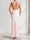 Sheath/Column Spaghetti Straps V-Neck Long Bridesmaid Dresses with Bow