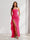 Sheath/Column Strapless Pleated Ruffle Bridesmaid Dresses with Split Side