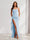 Sheath/Column Strapless Pleated Ruffle Bridesmaid Dresses with Split Side
