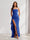 Sheath/Column Strapless Pleated Ruffle Bridesmaid Dresses with Split Side