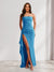 Sheath/Column Strapless Pleated Ruffle Bridesmaid Dresses with Split Side