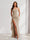 Sheath/Column Strapless Pleated Ruffle Bridesmaid Dresses with Split Side