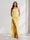Sheath/Column Strapless Pleated Ruffle Bridesmaid Dresses with Split Side