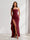 Sheath/Column Strapless Long Prom Dresses for Formal Evening Party with Split Side