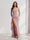 Sheath/Column Strapless Long Prom Dresses for Formal Evening Party with Split Side