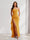 Sheath/Column Strapless Long Prom Dresses for Formal Evening Party with Split Side