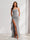 Sheath/Column Strapless Long Prom Dresses for Formal Evening Party with Split Side