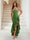 Trumpet/Mermaid Strapless Ruffle Tiered Long Bridesmaid Dresses with Split Side