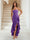 Trumpet/Mermaid Strapless Ruffle Tiered Long Bridesmaid Dresses with Split Side