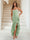 Trumpet/Mermaid Strapless Ruffle Tiered Long Bridesmaid Dresses with Split Side