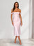 Sheath/Column Off-the-Shoulder Tea-Length Fitted Wedding Guest Dresses