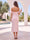 Sheath/Column Off-the-Shoulder Tea-Length Fitted Wedding Guest Dresses