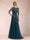 Trumpet/Mermaid V-Neck Half Sleeves Long Mother of the Bride Dresses with Appliques