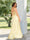 A-Line/Princess Straps Floor-Length Lace-Up Bridesmaid Dresses with Split Side