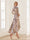 A-Line/Princess V-Neck 3/4 Sleeves Printed Floral Asymmetrical Mother of the Bride Dresses