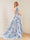 A-Line/Princess Scoop Short Sleeves Printed Floral Mother of the Bride Dresses with Pockets