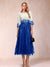 A-Line/Princess Scoop Half Sleeves Tea-Length Mother of the Bride Dresses with Appliques