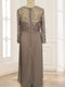 A-Line/Princess Scoop Long Sleeves Floor-Length Mother of the Bride Dresses with Appliques