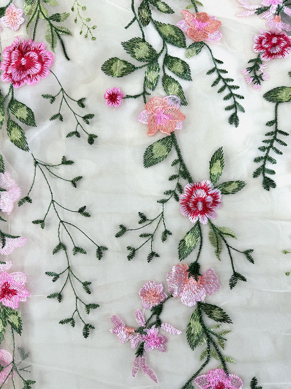 A-Line/Princess Scoop Half Sleeves Tea-Length Vintage Mother of the Bride Dresses with Embroidery Appliques