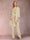 Chiffon Scoop Long Sleeves Floor-Length 3 Pieces Mother of the Bride Pantsuits with Appliques