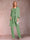 Chiffon Scoop Long Sleeves Floor-Length 3 Pieces Mother of the Bride Pantsuits with Appliques