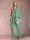 Chiffon Scoop Long Sleeves Floor-Length 3 Pieces Mother of the Bride Pantsuits with Appliques