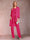 Chiffon Scoop Long Sleeves Floor-Length 3 Pieces Mother of the Bride Pantsuits with Appliques