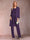 Chiffon Scoop Long Sleeves Floor-Length 3 Pieces Mother of the Bride Pantsuits with Appliques