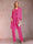 Chiffon Scoop Long Sleeves Floor-Length 3 Pieces Mother of the Bride Pantsuits with Appliques