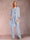 Chiffon Scoop Long Sleeves Floor-Length 3 Pieces Mother of the Bride Pantsuits with Appliques