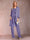 Chiffon Scoop Long Sleeves Floor-Length 3 Pieces Mother of the Bride Pantsuits with Appliques
