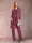 Chiffon Scoop Long Sleeves Floor-Length 3 Pieces Mother of the Bride Pantsuits with Appliques