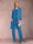 Chiffon Scoop Long Sleeves Floor-Length 3 Pieces Mother of the Bride Pantsuits with Appliques