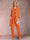 Chiffon Scoop Long Sleeves Floor-Length 3 Pieces Mother of the Bride Pantsuits with Appliques