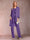 Chiffon Scoop Long Sleeves Floor-Length 3 Pieces Mother of the Bride Pantsuits with Appliques