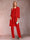 Chiffon Scoop Long Sleeves Floor-Length 3 Pieces Mother of the Bride Pantsuits with Appliques