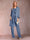 Chiffon Scoop Long Sleeves Floor-Length 3 Pieces Mother of the Bride Pantsuits with Appliques