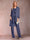 Chiffon Scoop Long Sleeves Floor-Length 3 Pieces Mother of the Bride Pantsuits with Appliques