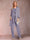 Chiffon Scoop Long Sleeves Floor-Length 3 Pieces Mother of the Bride Pantsuits with Appliques