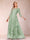 A-Line/Princess Illusion Scoop Floor-Length 3/4 Sleeves Mother of the Bride Dresses with Appliques