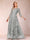 A-Line/Princess Illusion Scoop Floor-Length 3/4 Sleeves Mother of the Bride Dresses with Appliques