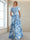 A-Line/Princess Boat Neck Short Sleeves Printed Floral Mother of the Bride Dresses with Bow
