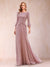 Trumpet/Mermaid Scoop Tulip Sleeves Mother of the Bride Dresses with Belt