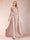 Chiffon V-Neck 3/4 Sleeves Floor-Length Ruched Mother of the Bride Pantsuits with Appliques